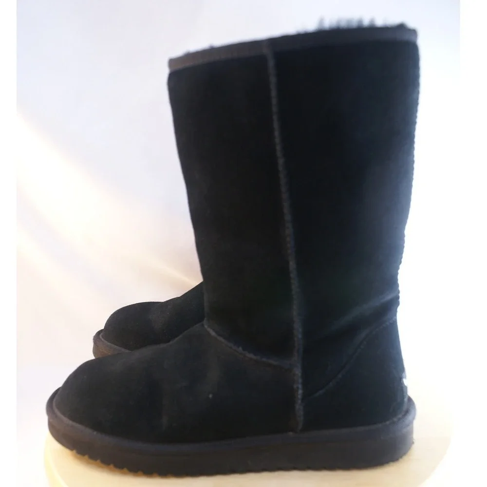 Koolaburra by UGG Victoria Black Suede Tall Winter Boots 1017089 Women 9